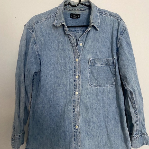 Great Condition Vintage Limited Jeans Women's Chambray Denim Button Down Shirt M - Picture 1 of 7